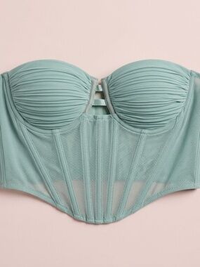 NWT Windsor Sage Green Strapless Longline Bustier Top